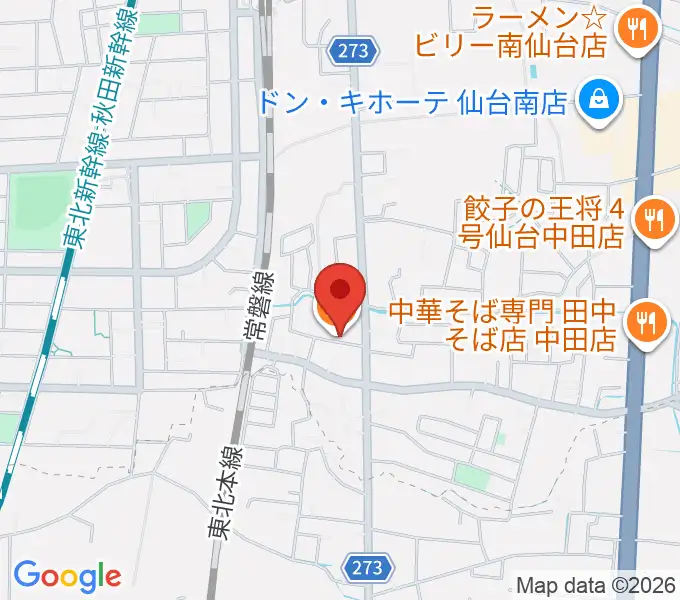 渡辺スタジオの地図