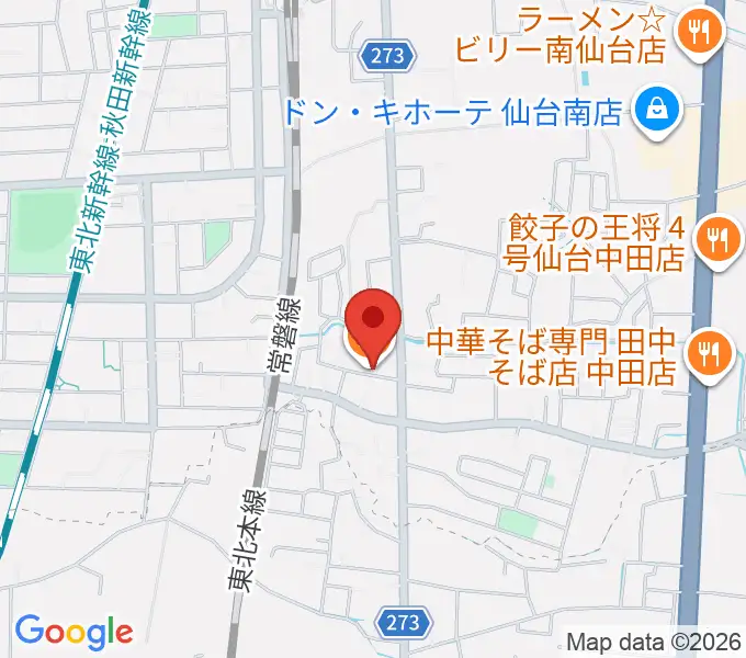 渡辺スタジオの地図