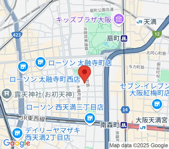 ボイトレ大阪 F-COMMUNITYの地図