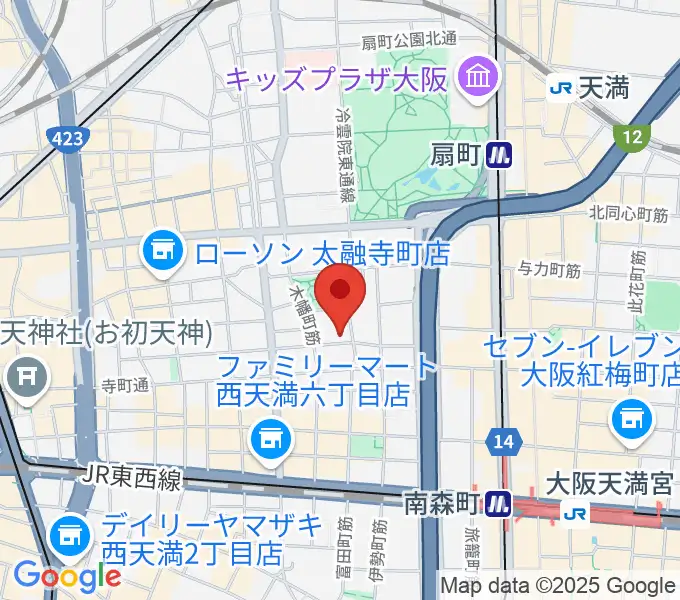 ボイトレ大阪 F-COMMUNITYの地図