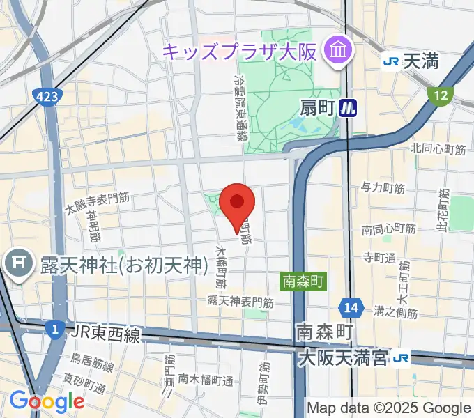 ボイトレ大阪 F-COMMUNITYの地図