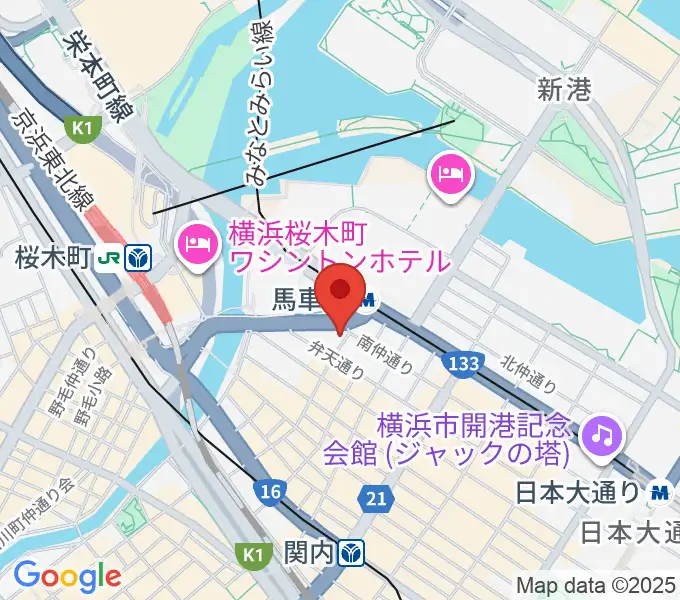 馬車道King's Barの地図