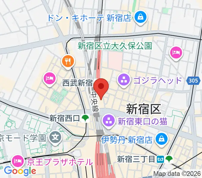 島村楽器 新宿PePe店の地図