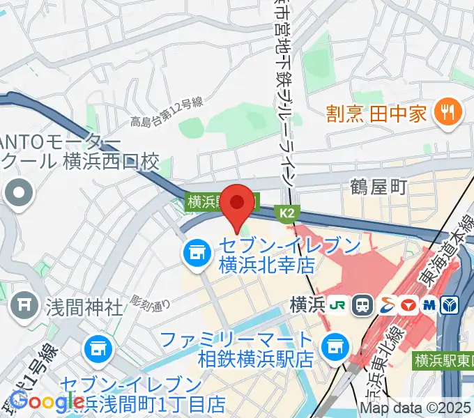 横浜ジャムラボの地図