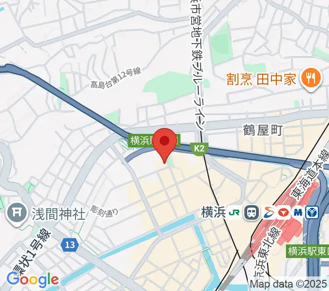 横浜ジャムラボの地図