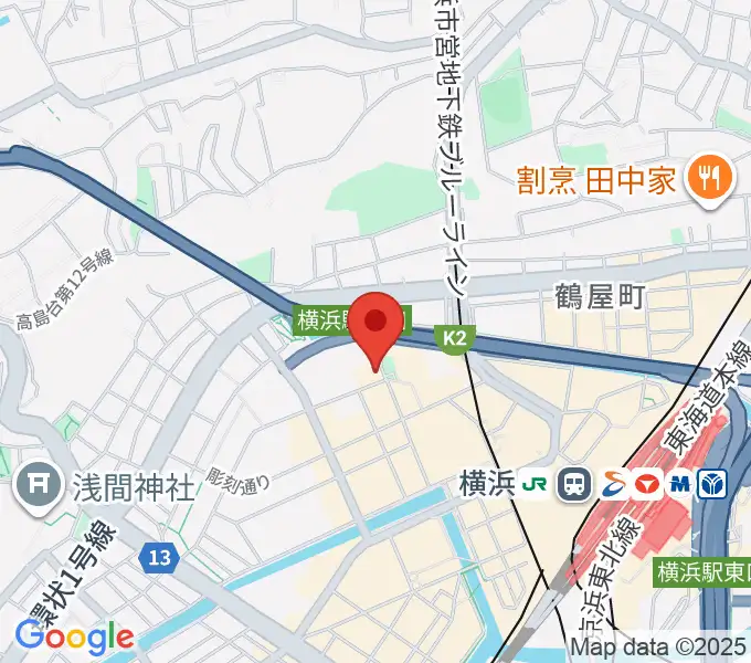 横浜ジャムラボの地図