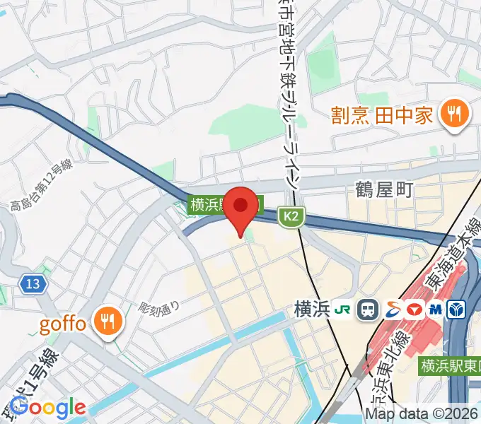 横浜ジャムラボの地図