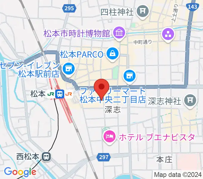 松本MOLE HALLの地図