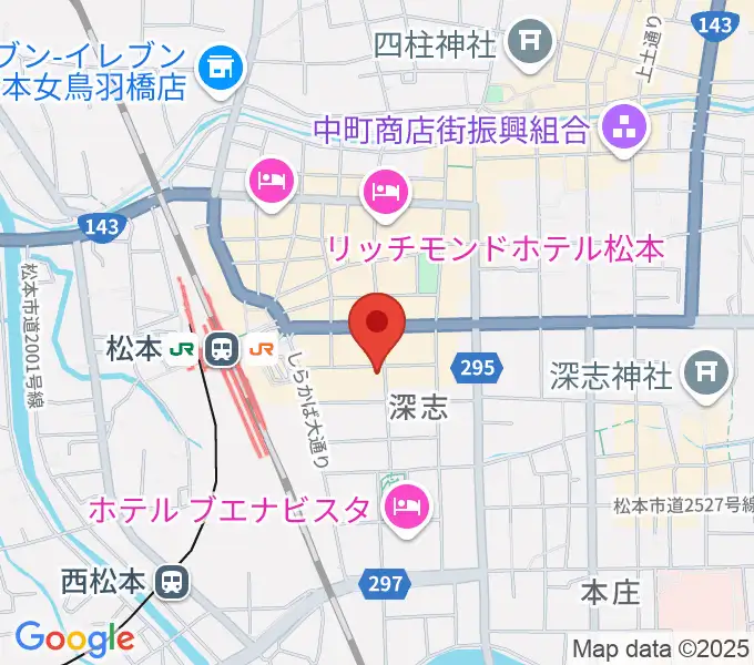 松本MOLE HALLの地図
