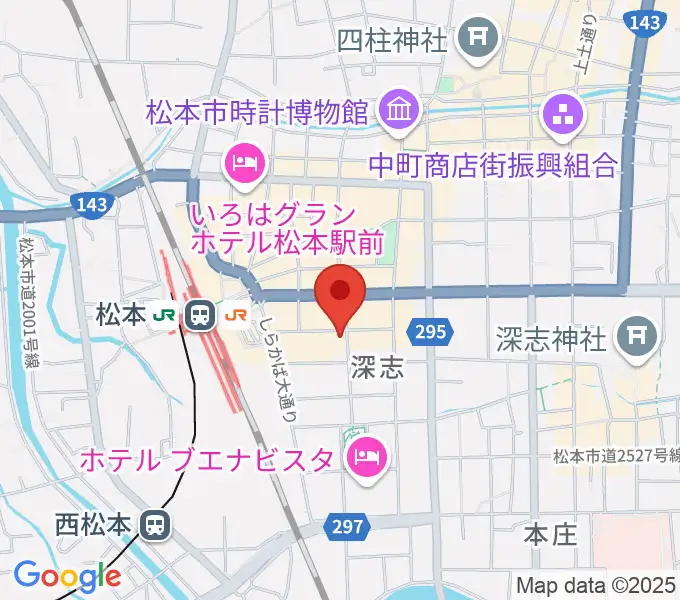 松本MOLE HALLの地図