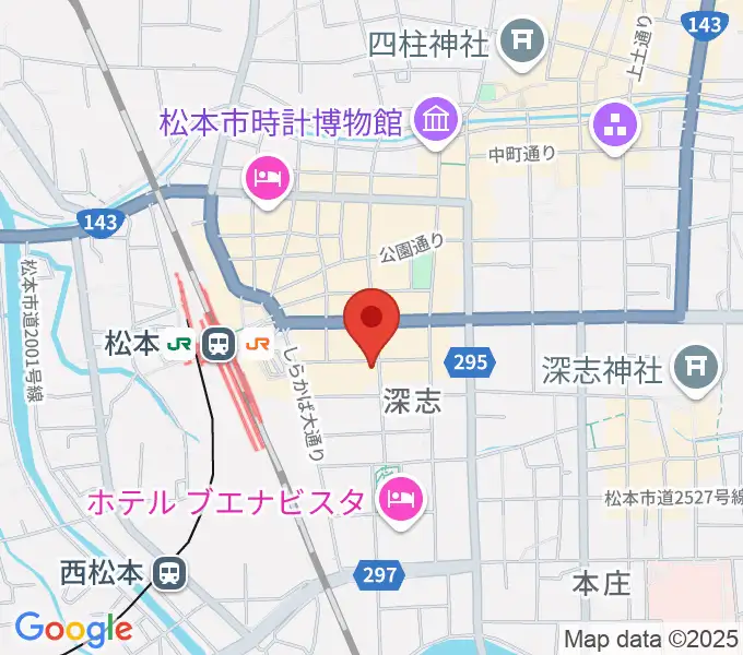 松本MOLE HALLの地図