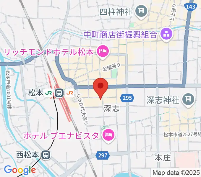 松本MOLE HALLの地図
