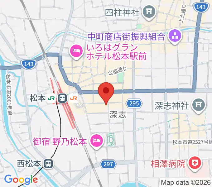 松本MOLE HALLの地図