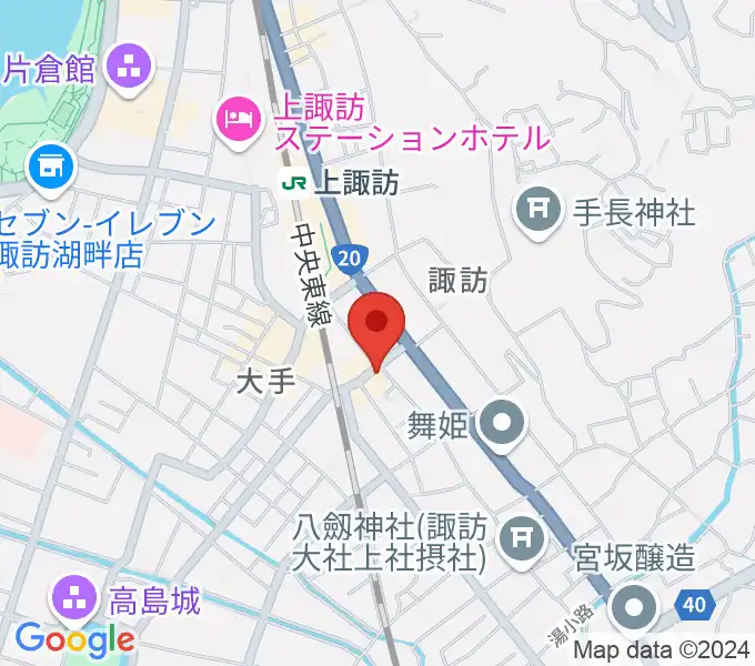 上諏訪クラブロックハーツの地図