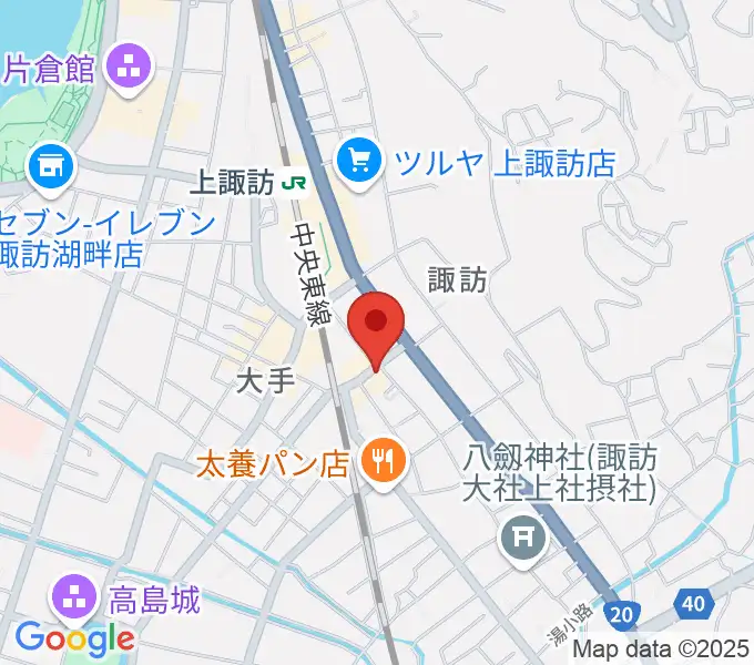 上諏訪クラブロックハーツの地図