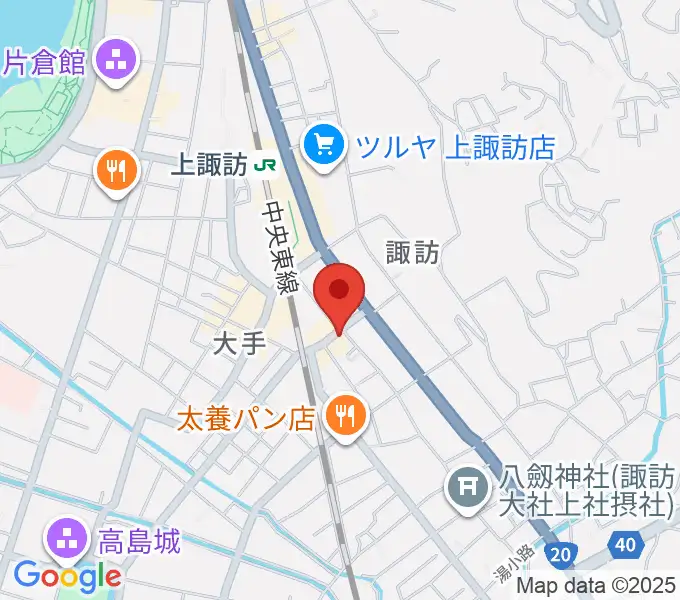 上諏訪クラブロックハーツの地図