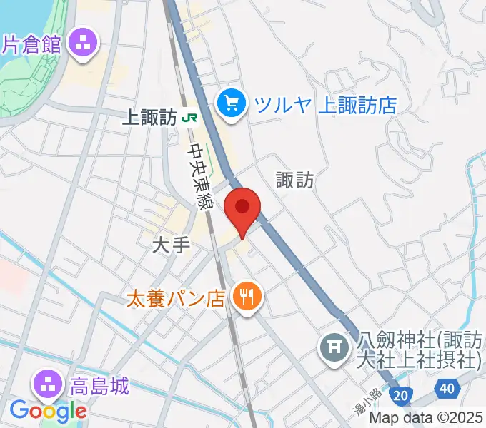 上諏訪クラブロックハーツの地図