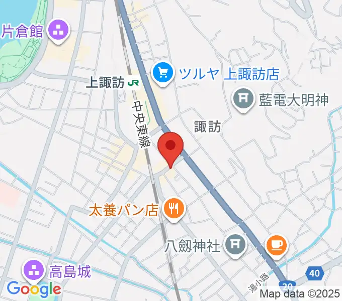 上諏訪クラブロックハーツの地図