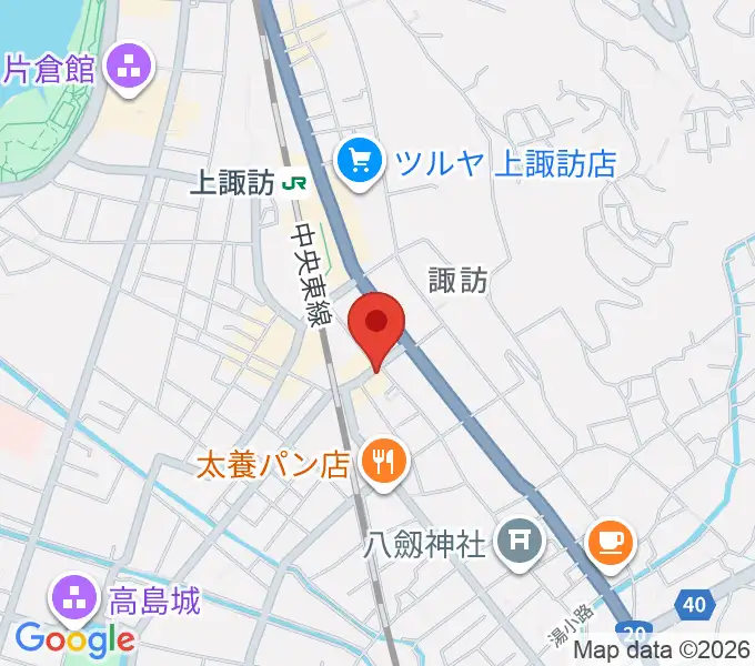 上諏訪クラブロックハーツの地図
