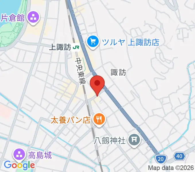 上諏訪クラブロックハーツの地図