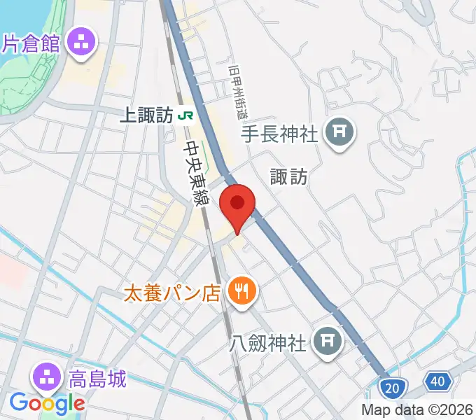 上諏訪クラブロックハーツの地図
