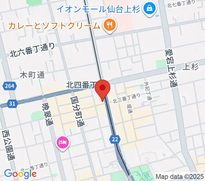 仙台ミュージックプラザの地図