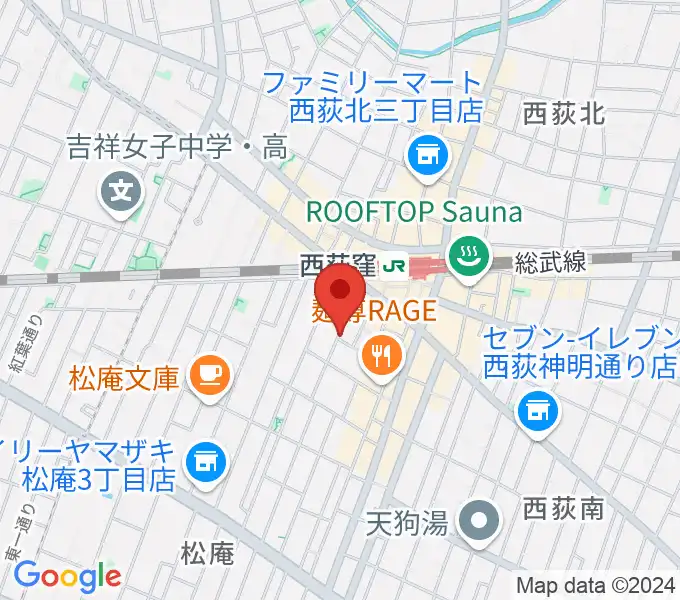 ベルク・バイオリン工房の地図