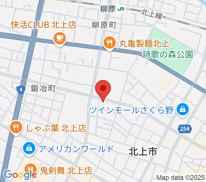 玉山音楽教室の地図