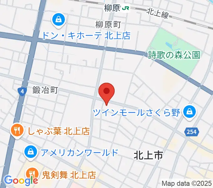 玉山音楽教室の地図