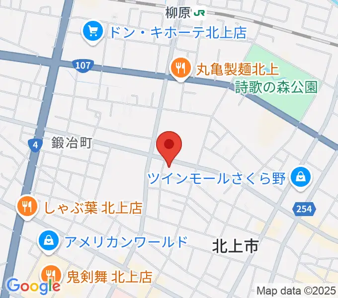 玉山音楽教室の地図