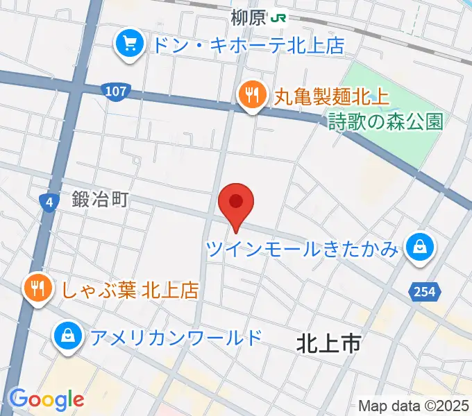 玉山音楽教室の地図