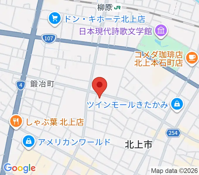 玉山音楽教室の地図