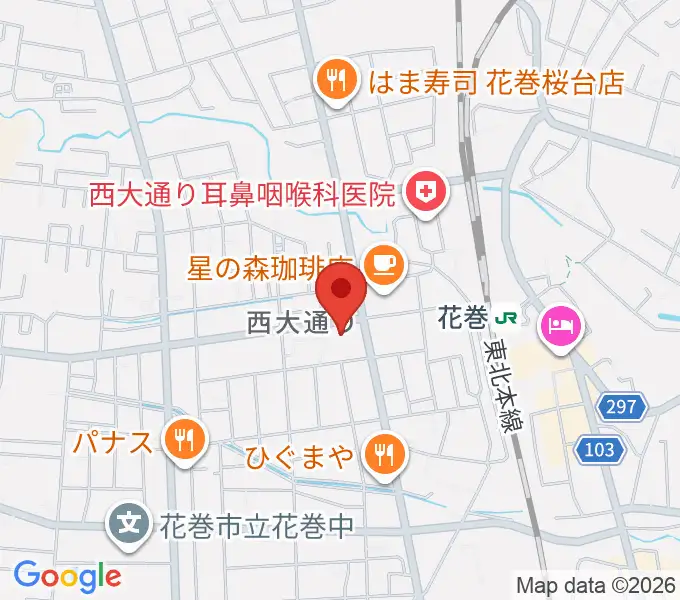 正時堂ピアノハウスの地図