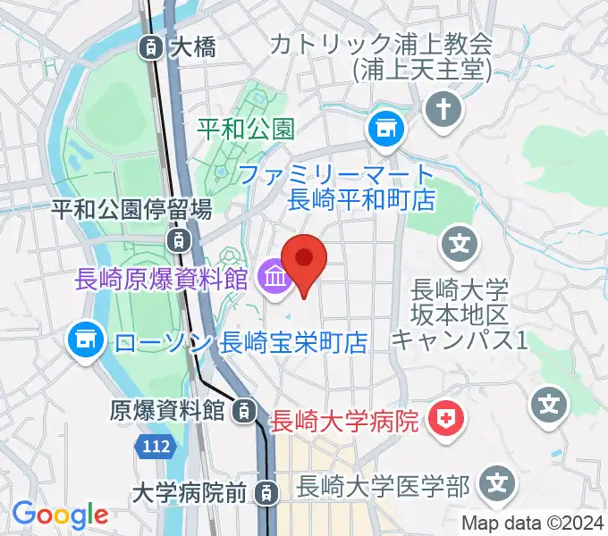 平和会館ホールの地図