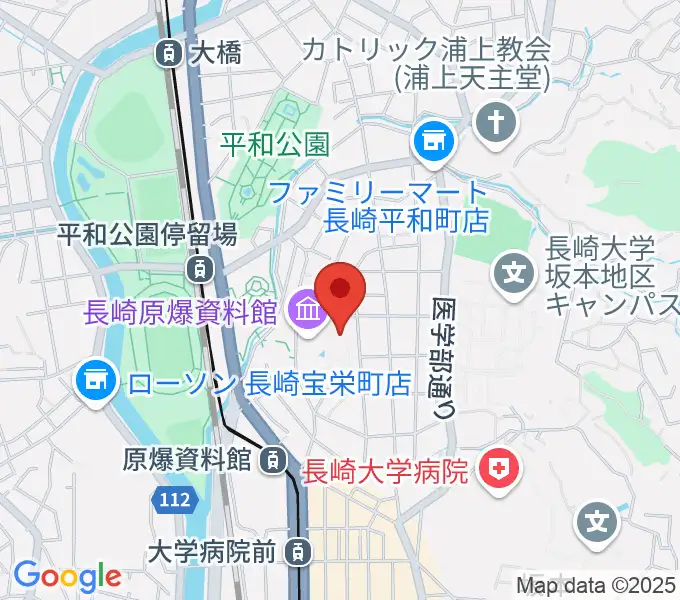 平和会館ホールの地図