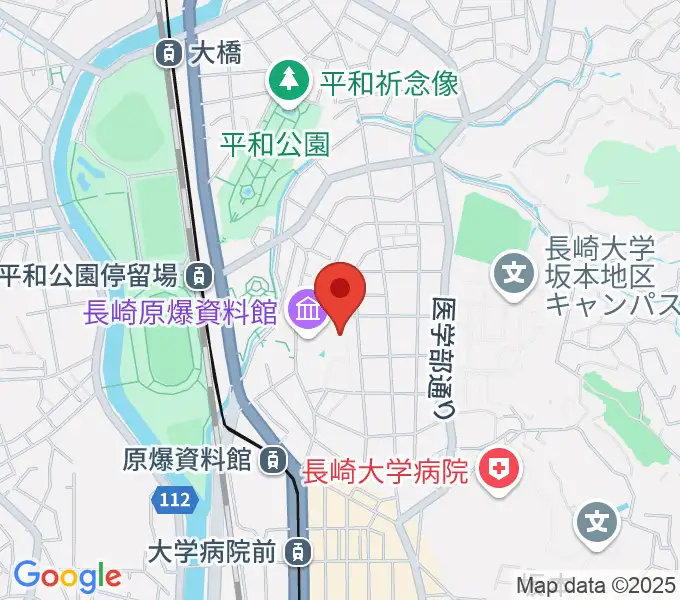 平和会館ホールの地図