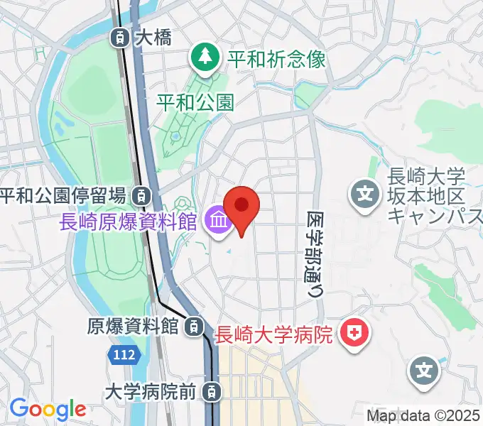 平和会館ホールの地図