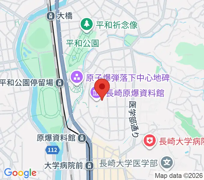 平和会館ホールの地図