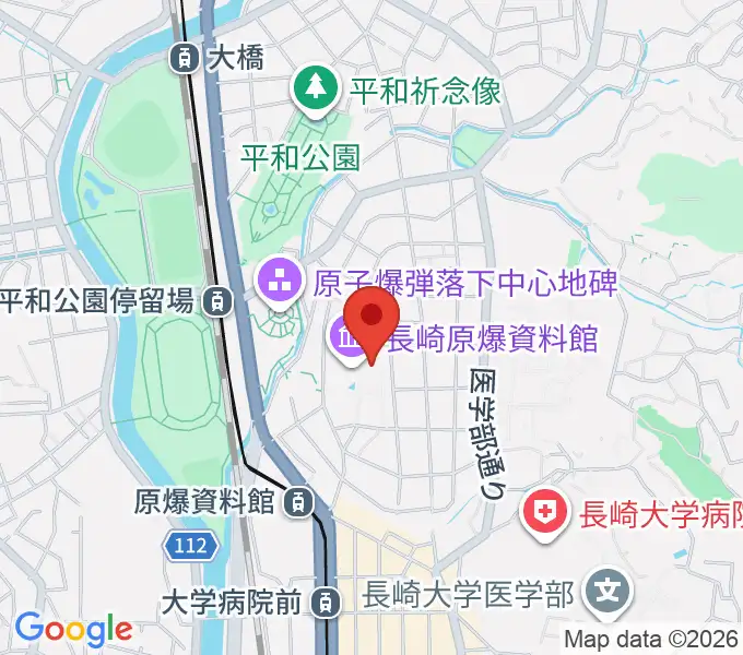 平和会館ホールの地図