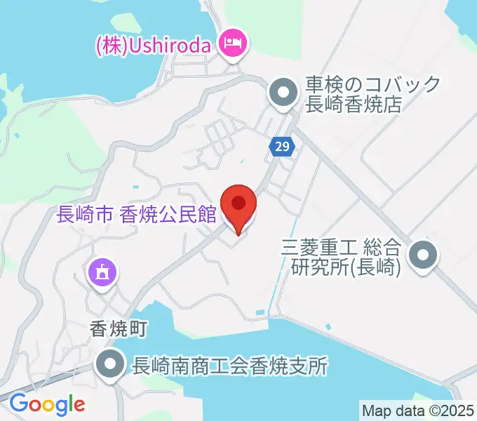 長崎市香焼公民館の地図