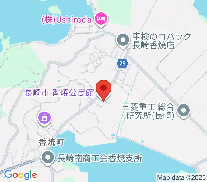 長崎市香焼公民館の地図