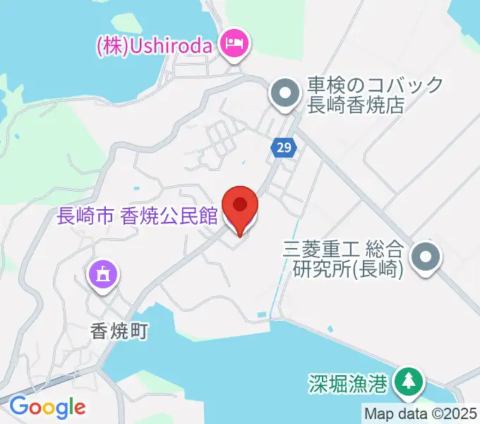 長崎市香焼公民館の地図