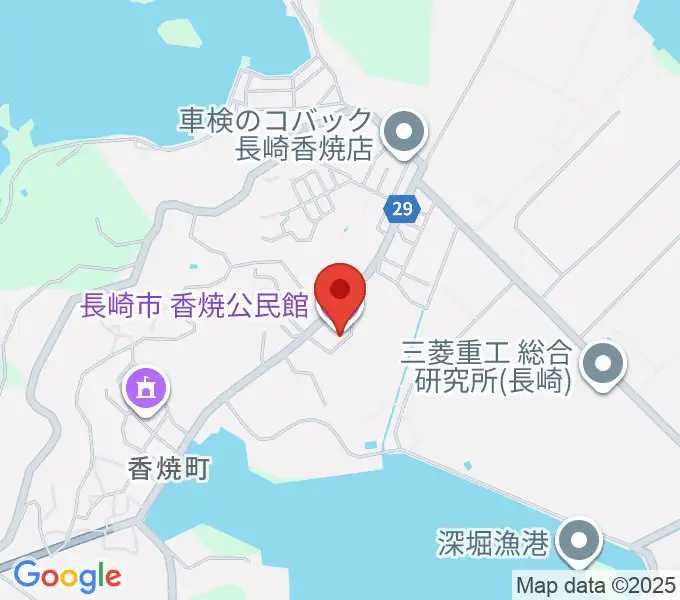 長崎市香焼公民館の地図