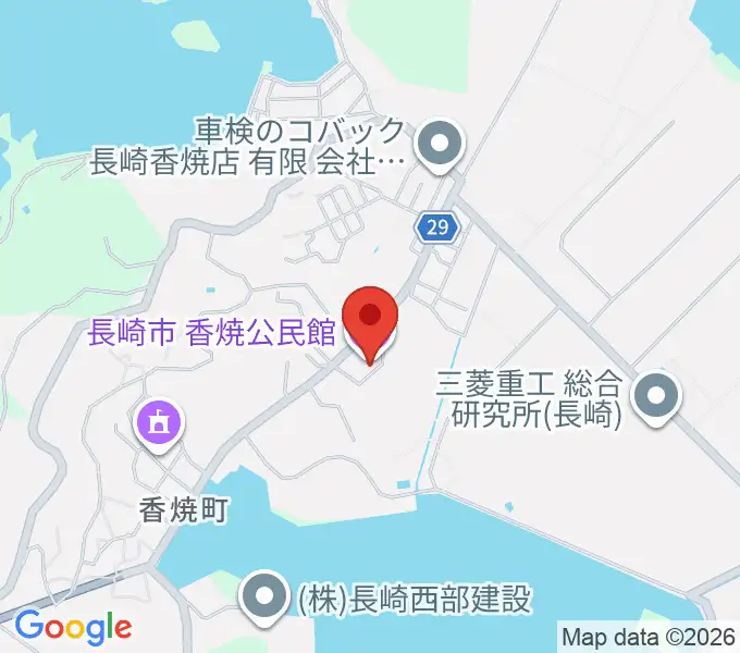 長崎市香焼公民館の地図