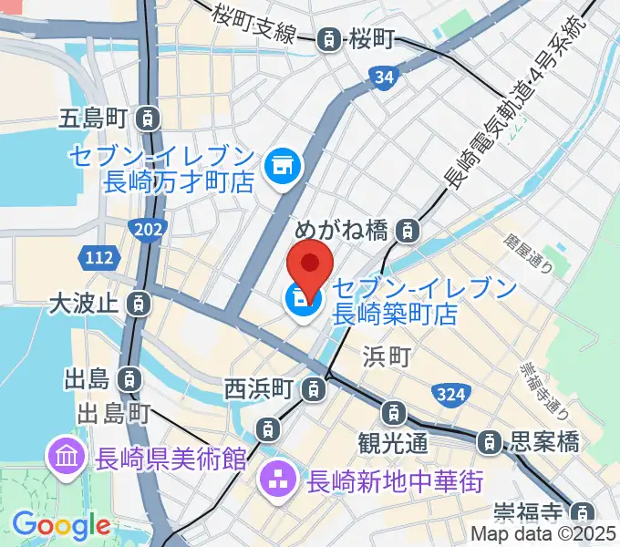 メルカつきまちホールの地図