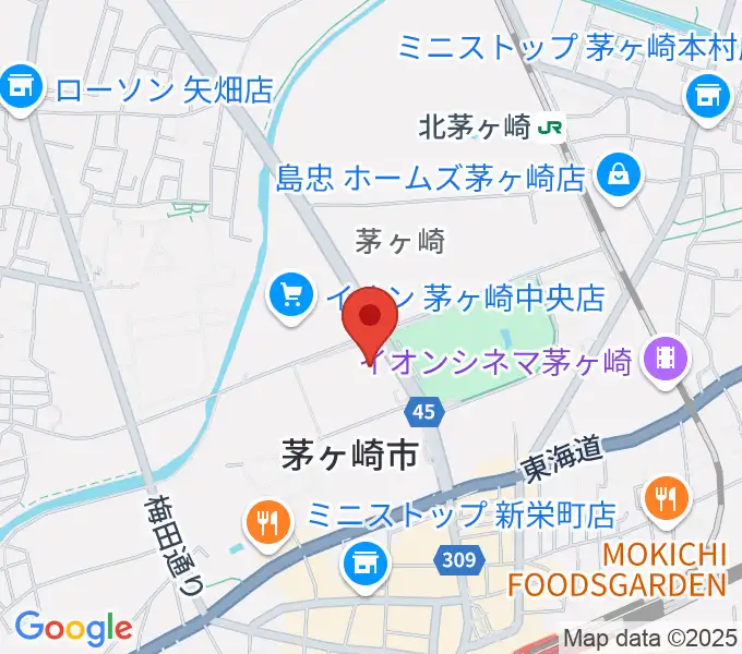 茅ヶ崎市民文化会館の地図