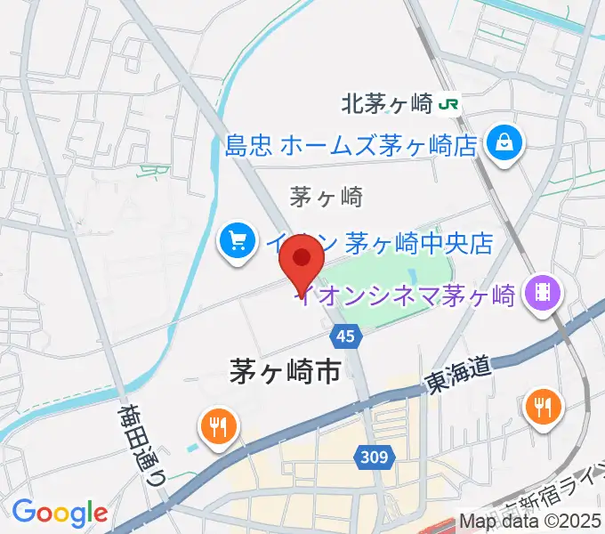 茅ヶ崎市民文化会館の地図