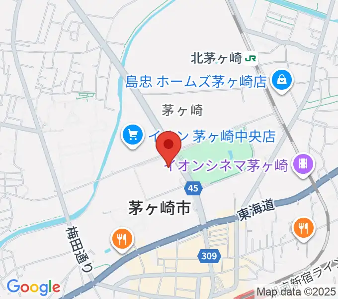 茅ヶ崎市民文化会館の地図