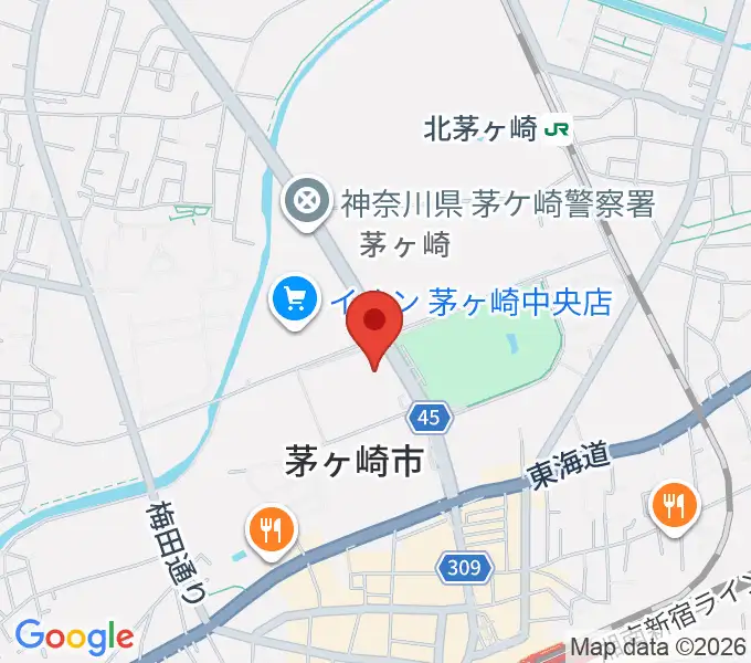 茅ヶ崎市民文化会館の地図