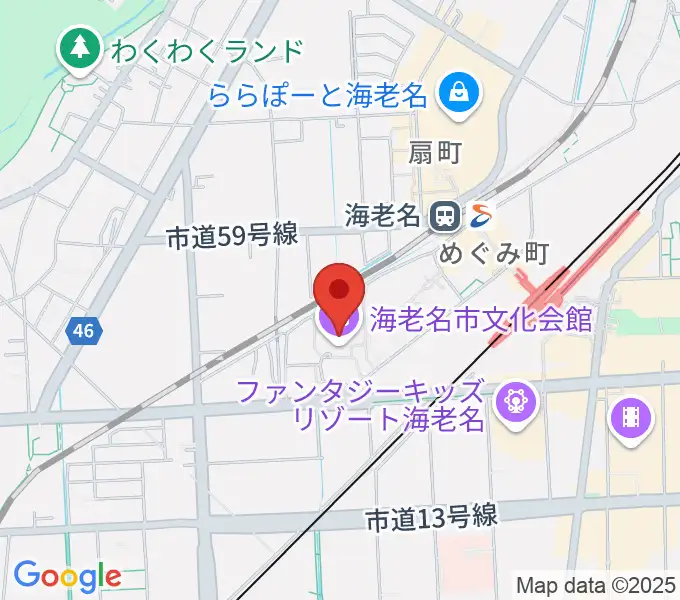 海老名市文化会館の地図